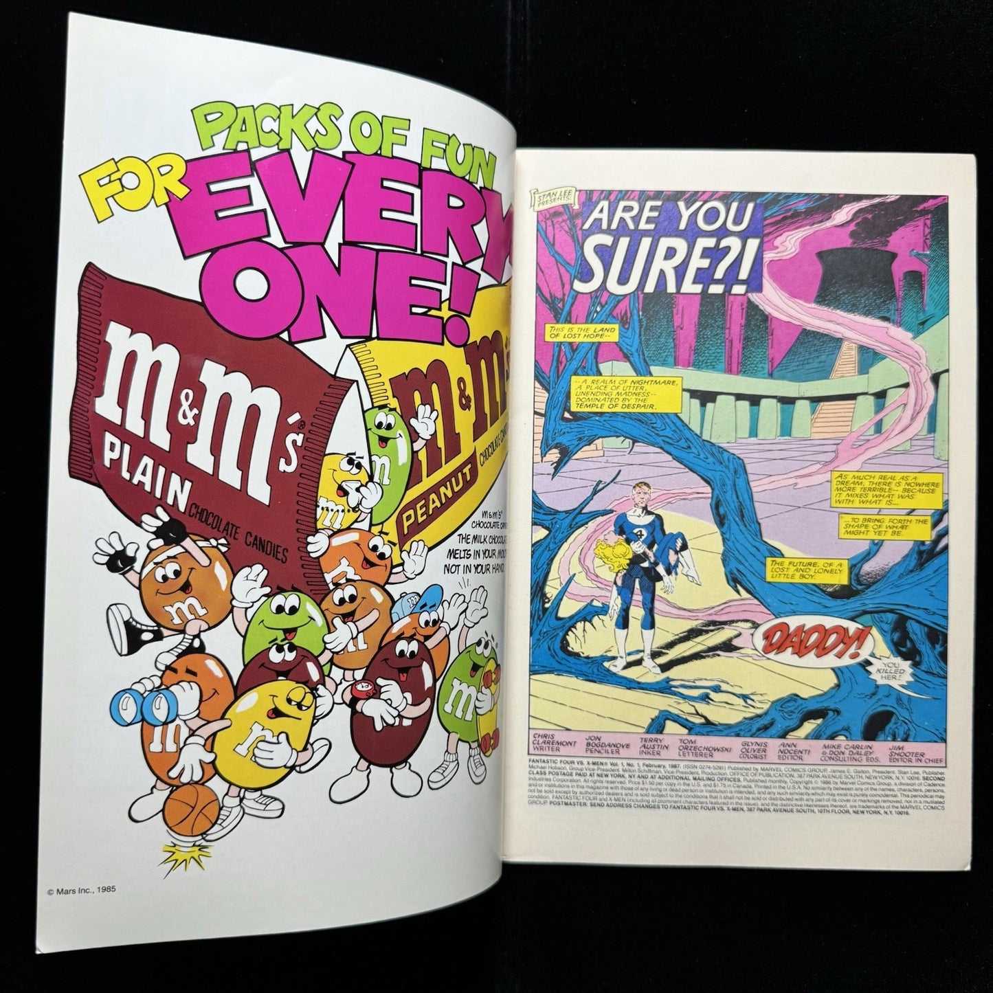 Fantastic Four Versus The X-Men 1 - Copper Age Marvel Comics 1987