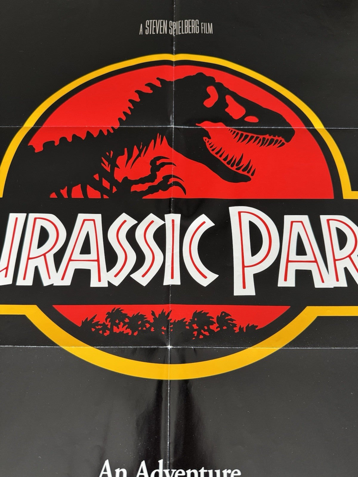 Jurassic Park 1993 - Original US One Sheet Movie Poster Steven Spielberg Folded