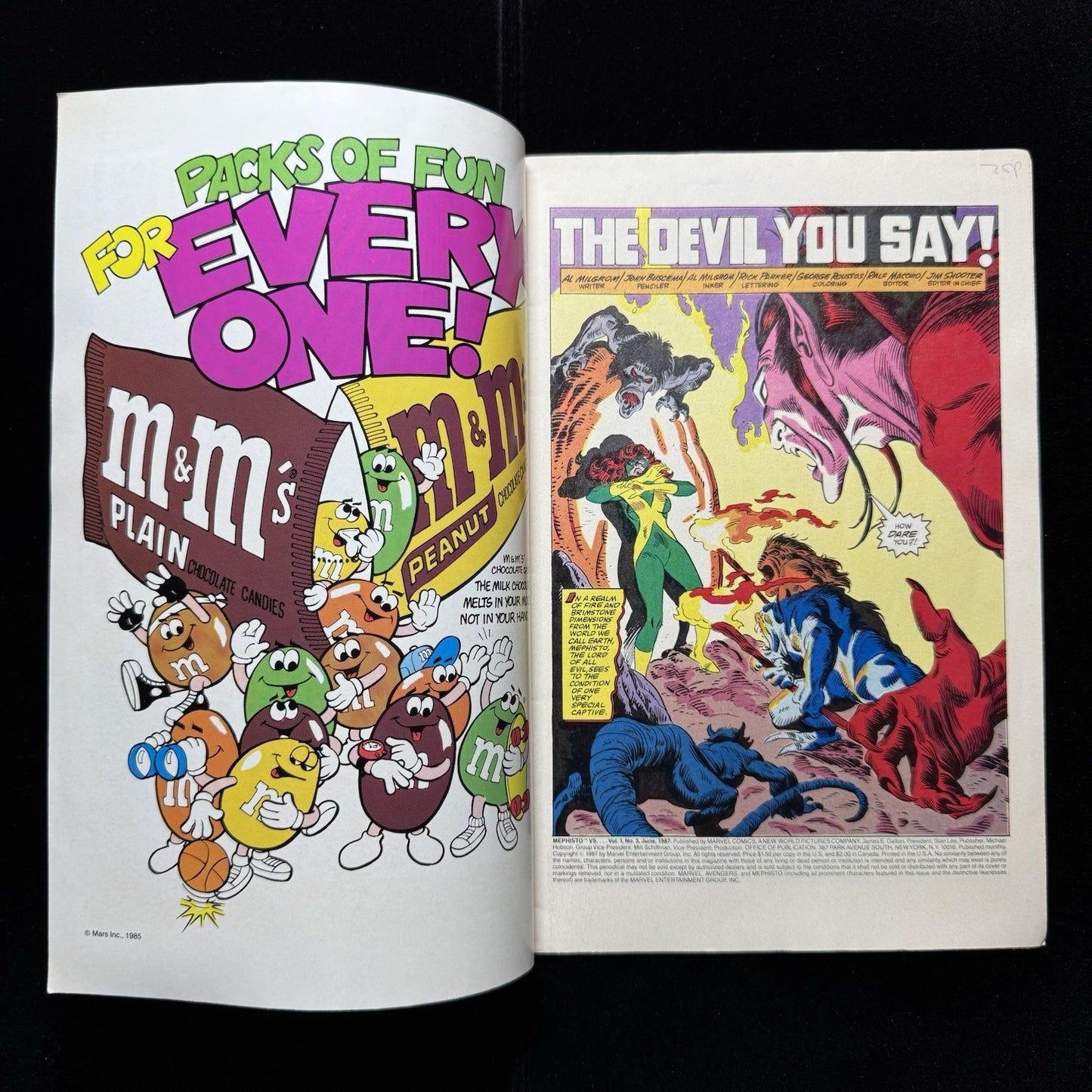 Mephisto Vs The X-Men 3 - Copper Age Marvel Comics 1986