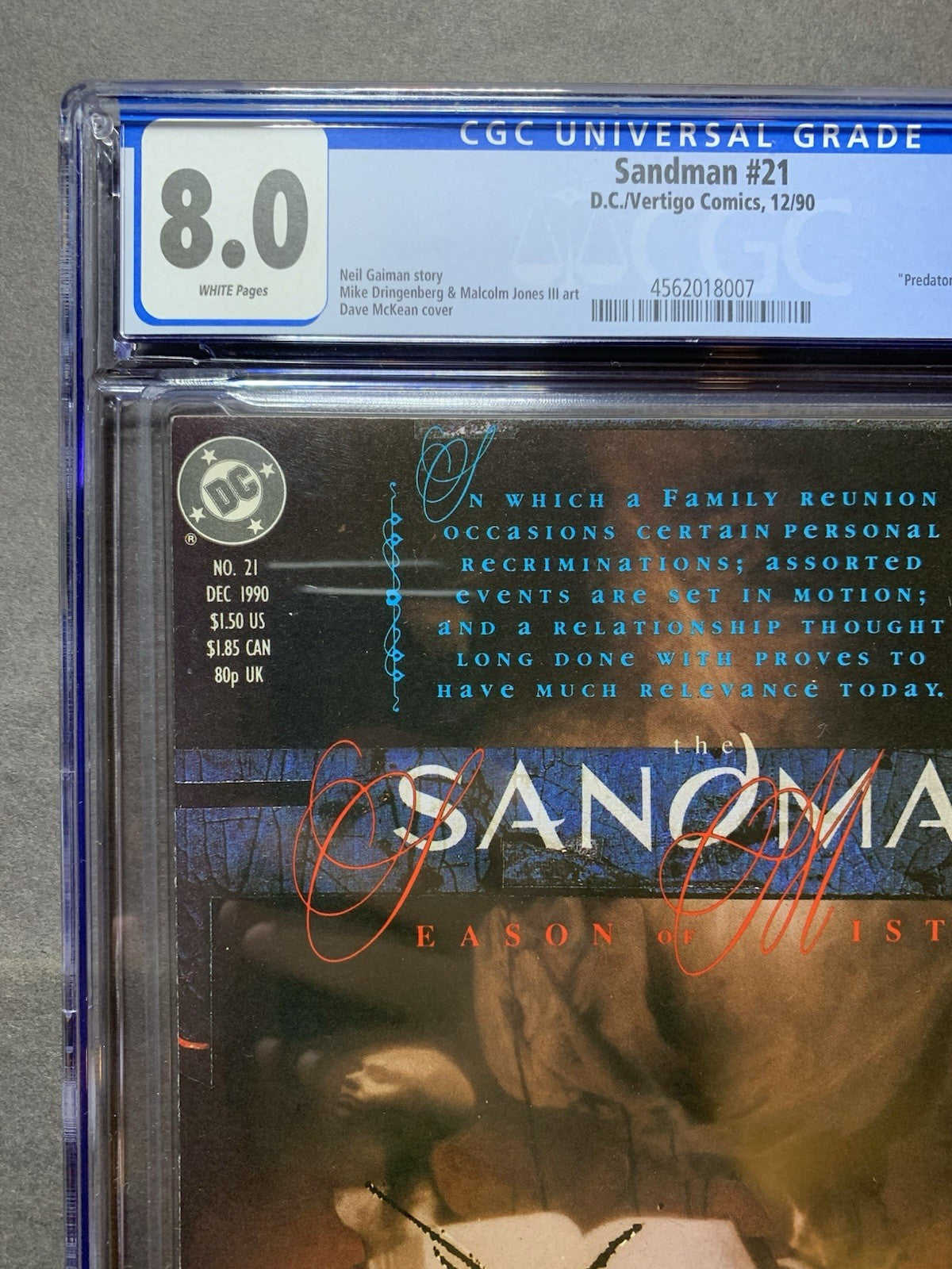 Sandman 21/ CGC 8.0/ Copper Age Dc Comics 1990
