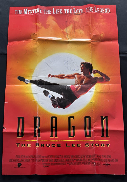 Dragon The Bruce Lee Story 1993 - Original US One Sheet Poster - Folded