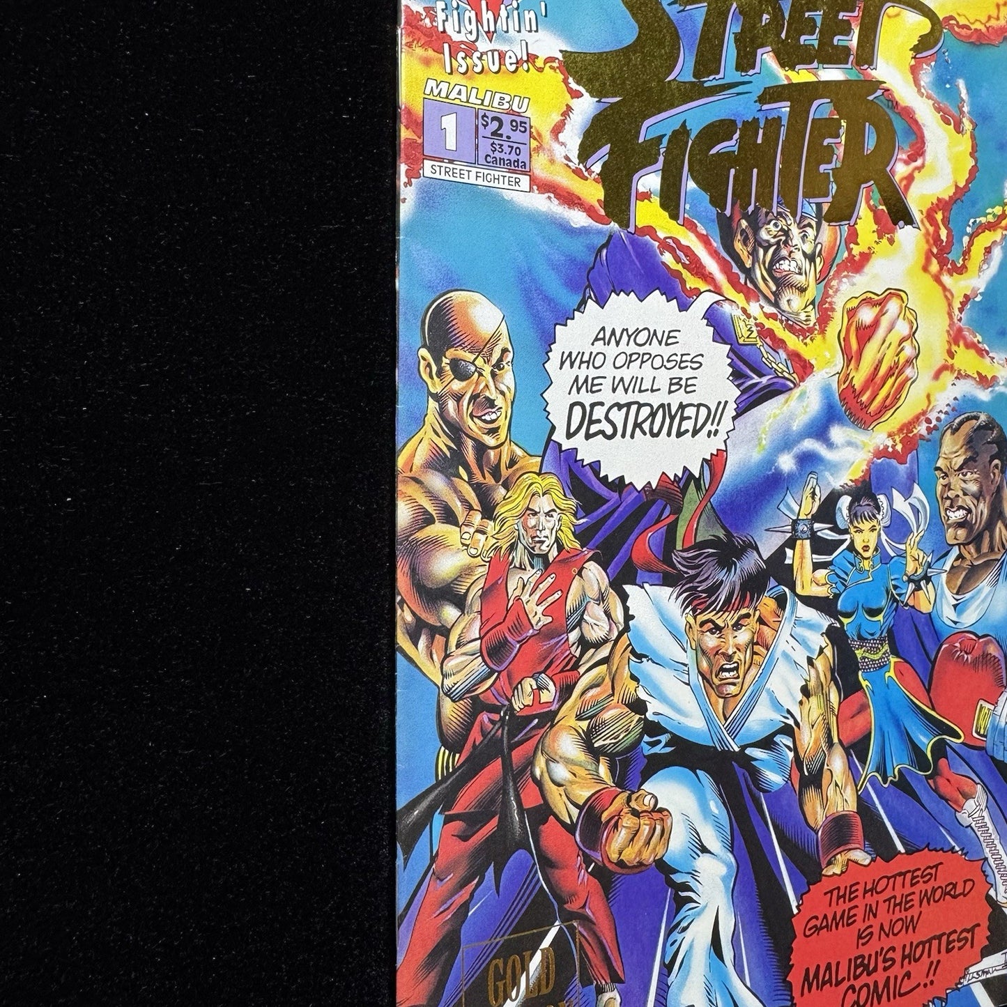 Street Fighter 1 - Ltd Gold Edition - Modern Age Malibu Comics 1993