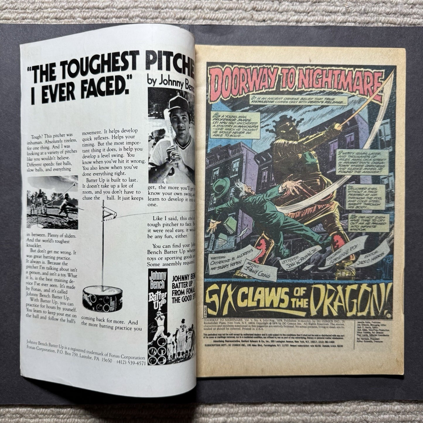 Doorway To Nightmare 4 - Bronze Age Dc Comics 1978