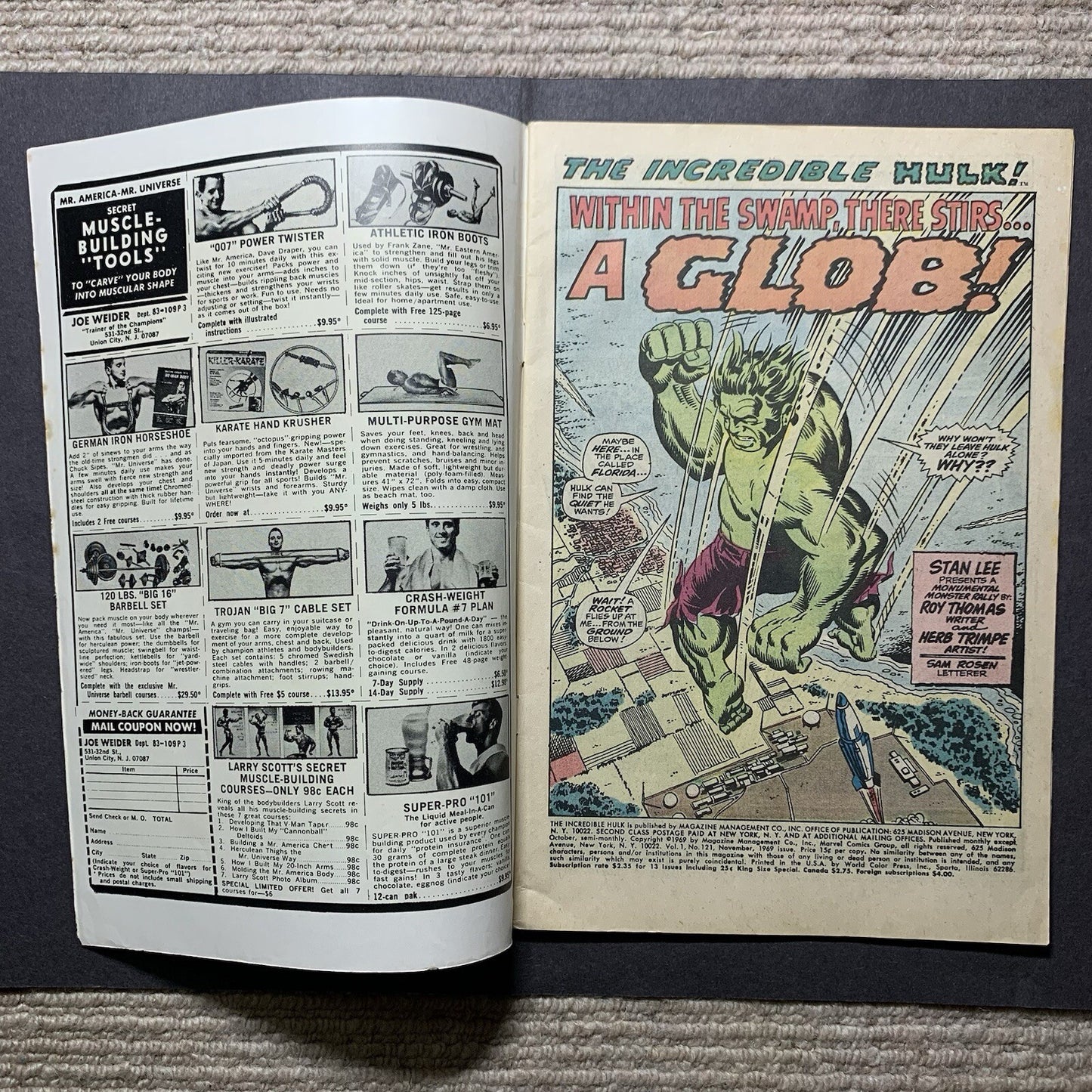 Incredible Hulk 121/ Silver Age Marvel Comics 1969