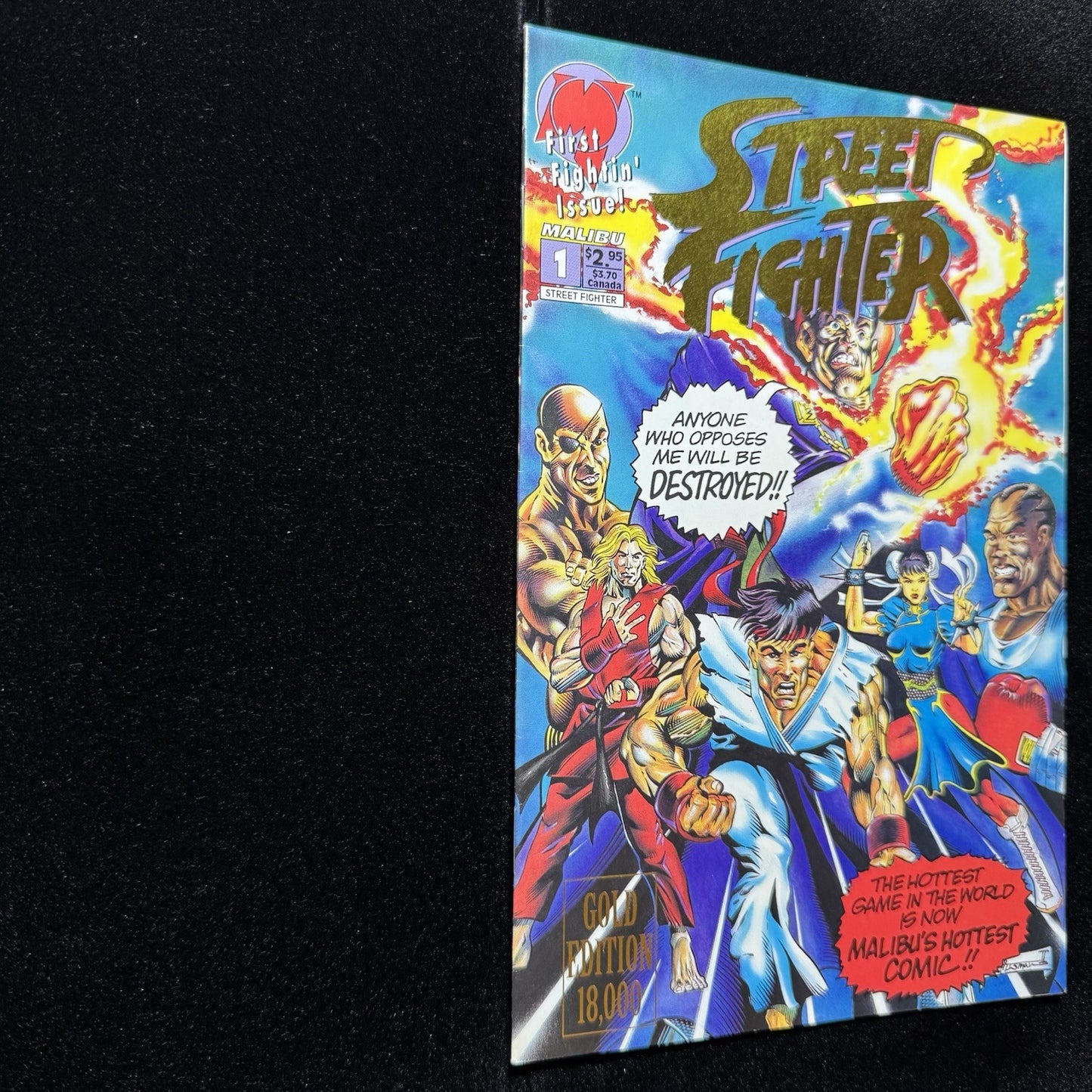 Street Fighter 1 - Ltd Gold Edition - Modern Age Malibu Comics 1993