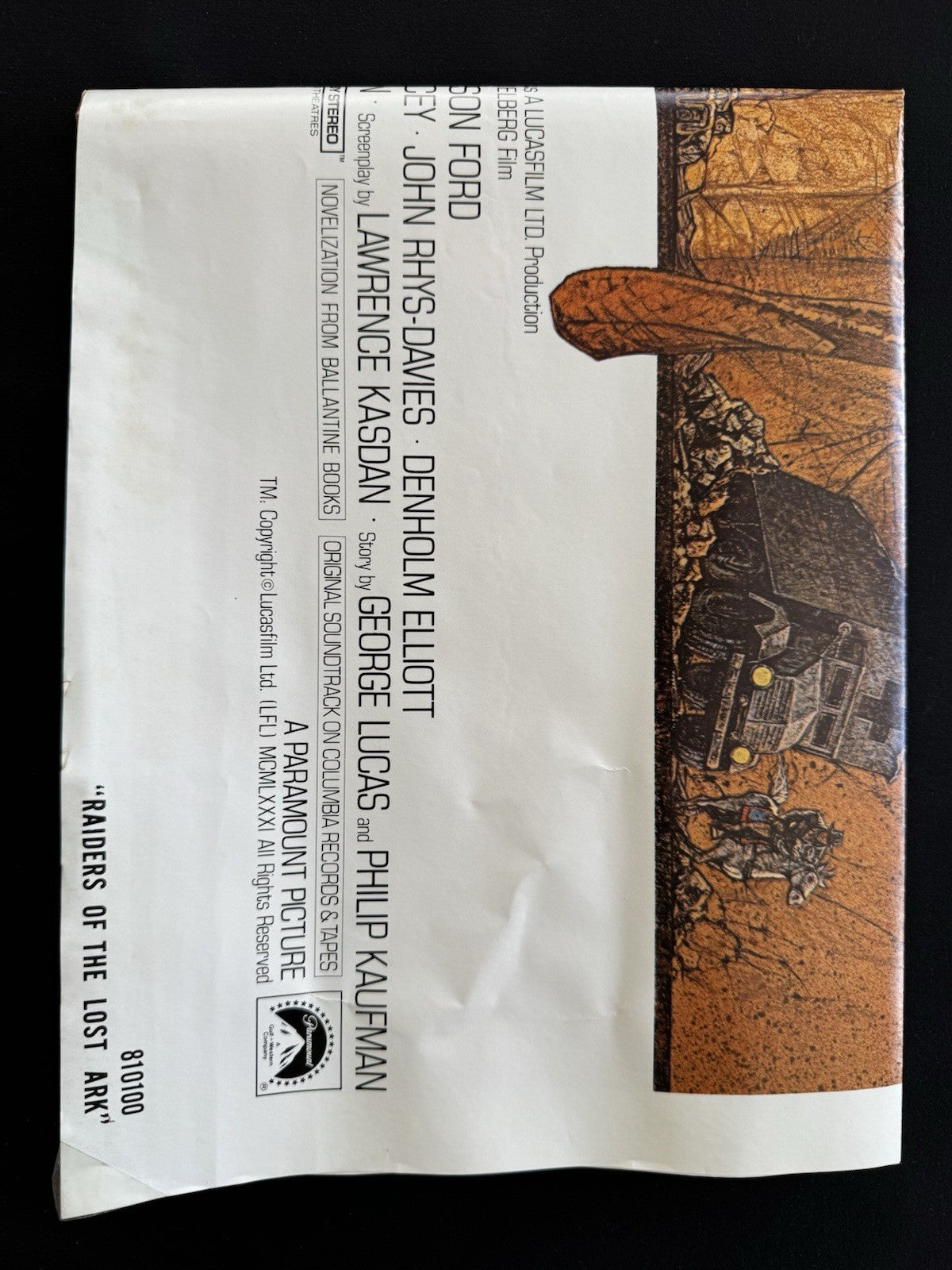 Raiders Of The Lost Ark 1981 Original US One Sheet Movie Poster Indiana Jones
