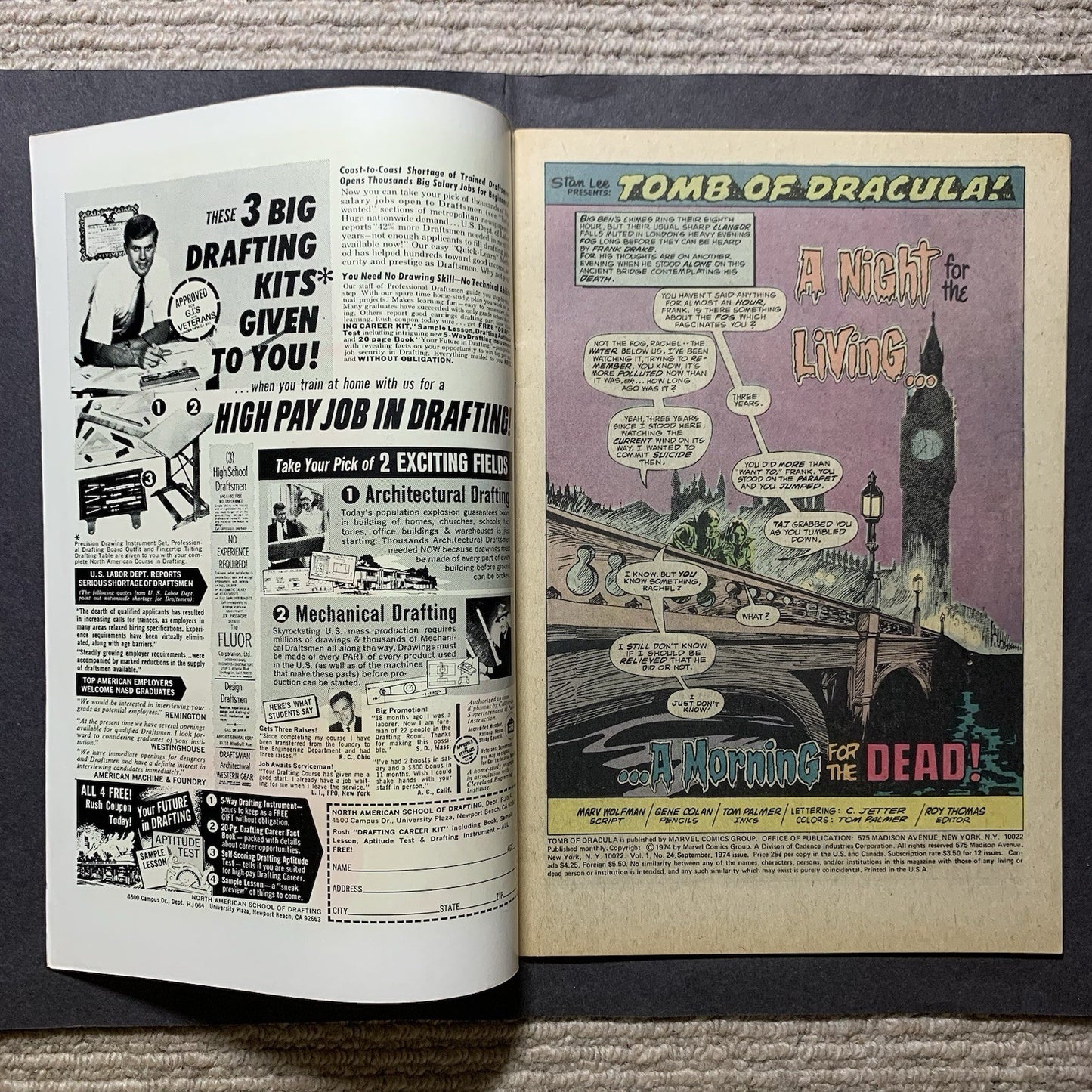 Tomb of Dracula 24/ Bronze Age marvel comics 1974