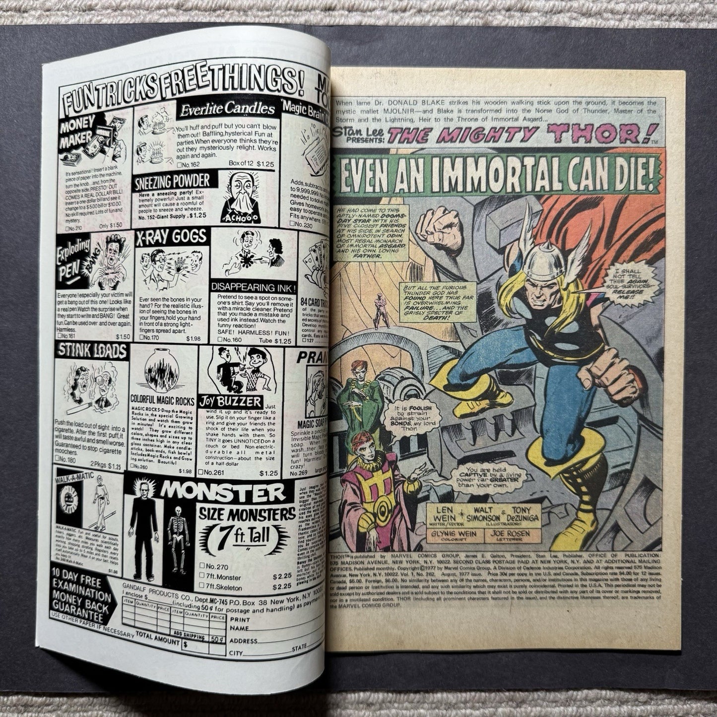 Thor 262 - Bronze Age Marvel Comics 1977