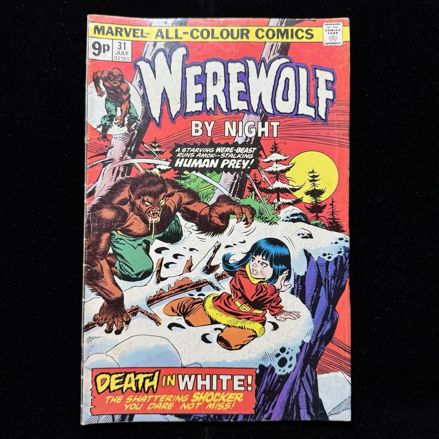 Werewolf By Night 31 - Moon Knight Teaser - Bronze Age Marvel Comics 1975