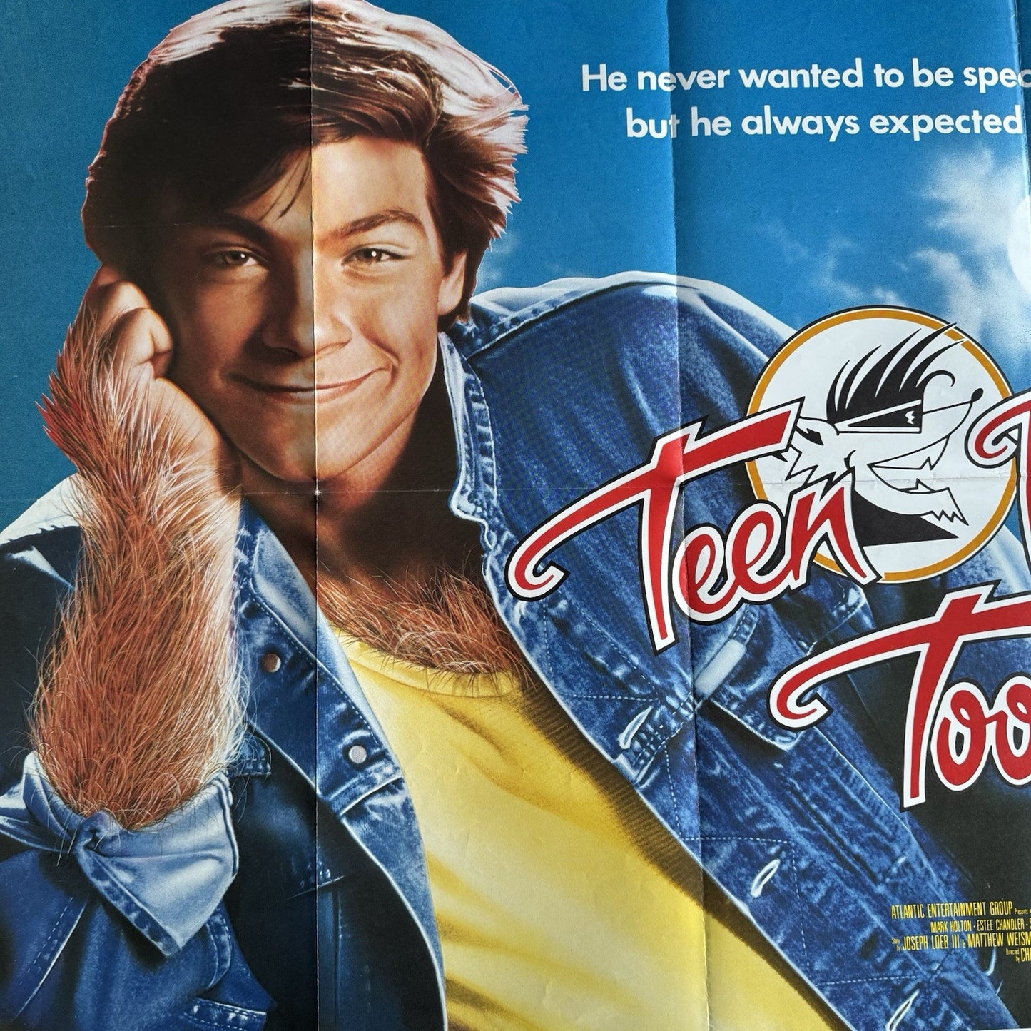 Teen Wolf Too 1987 Original UK Quad Cinema Poster Jason Bateman - Folded