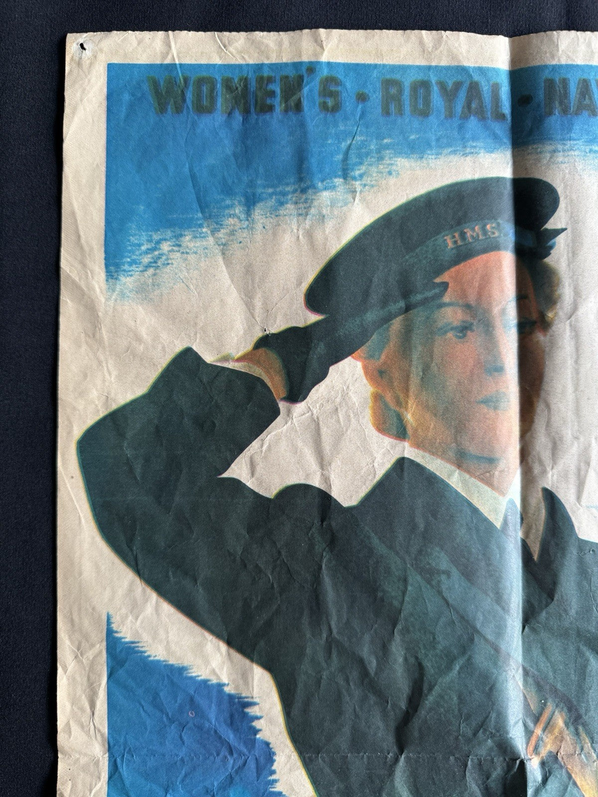 Join The Wrens WRNS Recruitment Poster Believed Original WW2 Era Propaganda