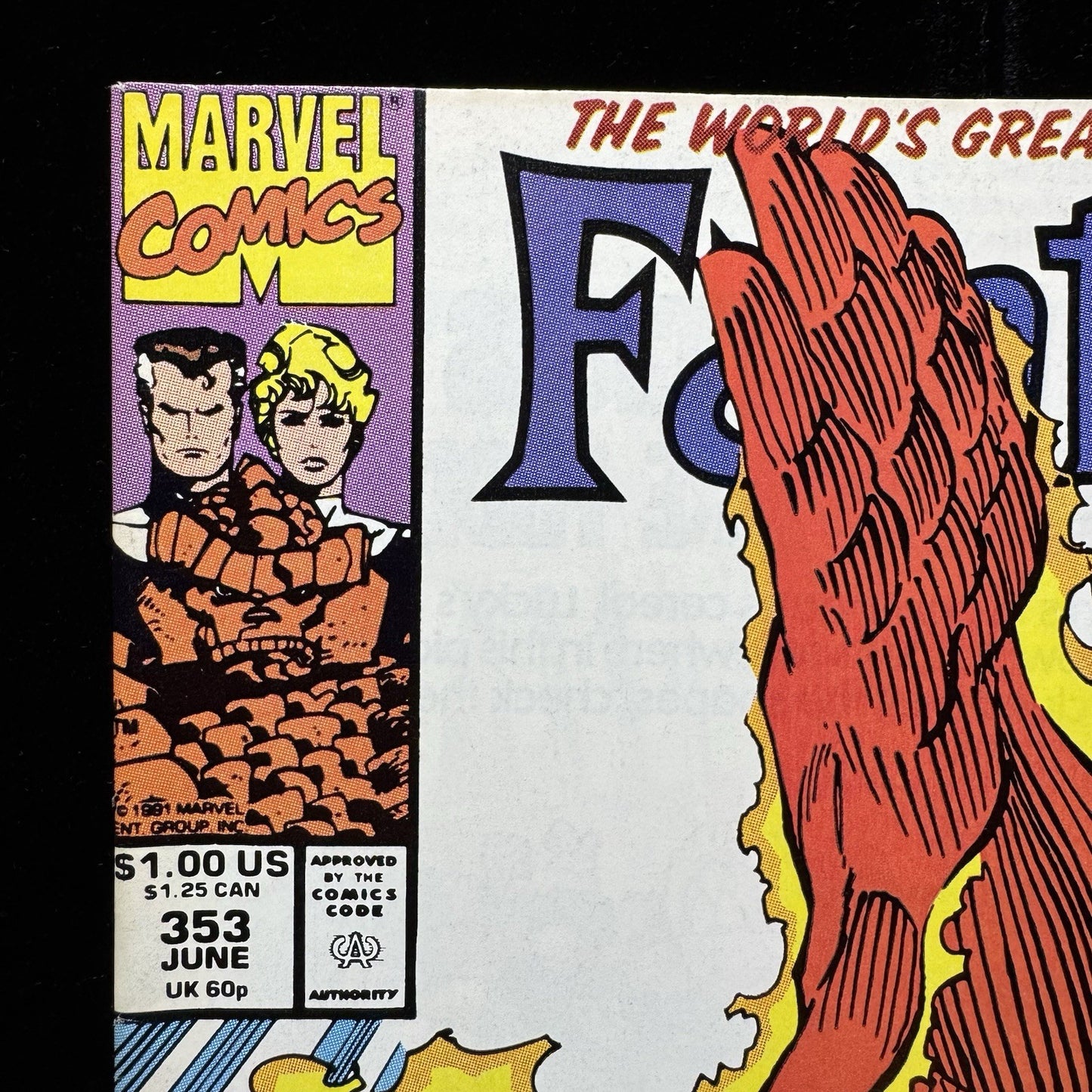 Fantastic Four 353 - 1st Appearance Of Mobius - Copper Age Marvel Comics 1991