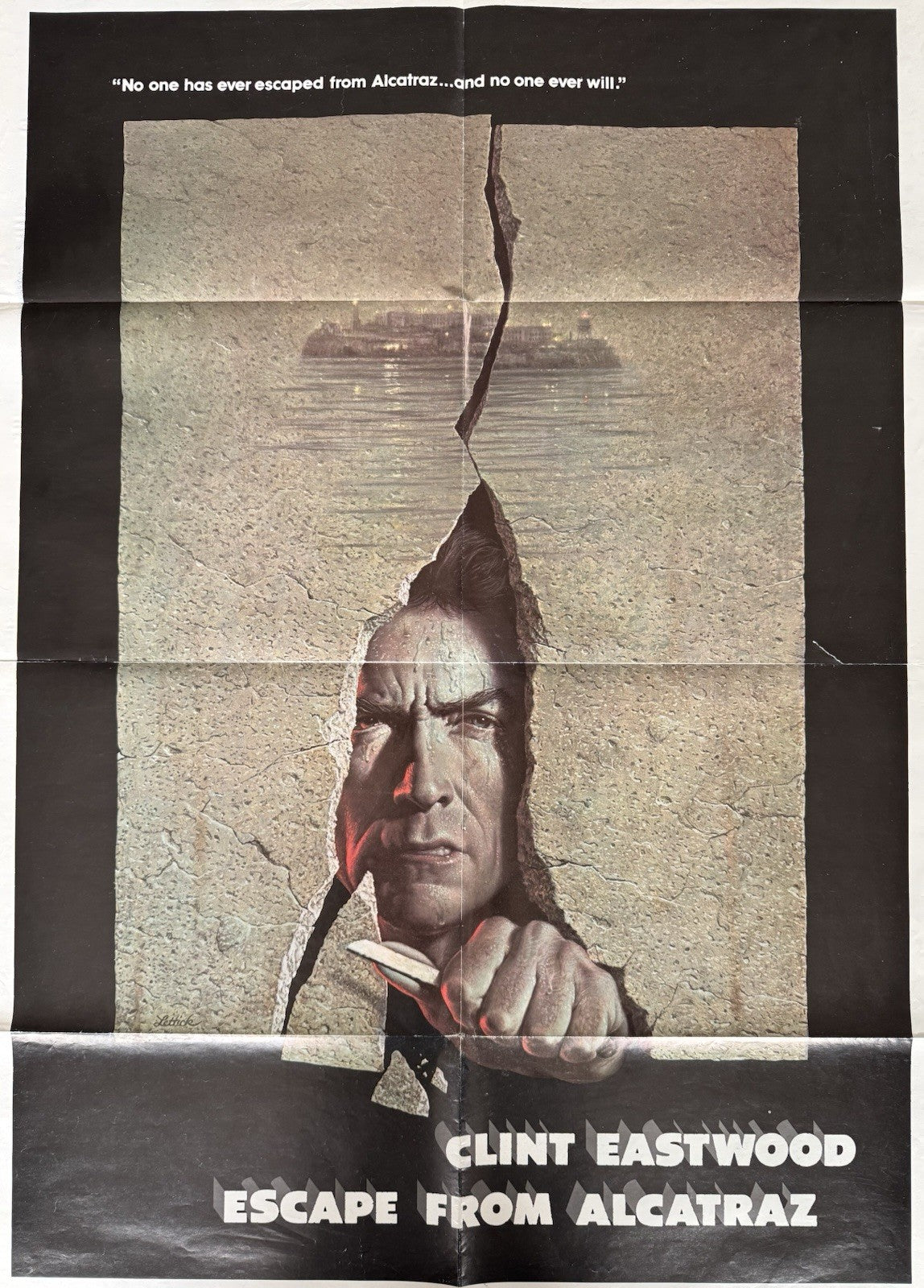 Escape From Alcatraz 1979 - Original US One Sheet - Movie Poster Clint Eastwood