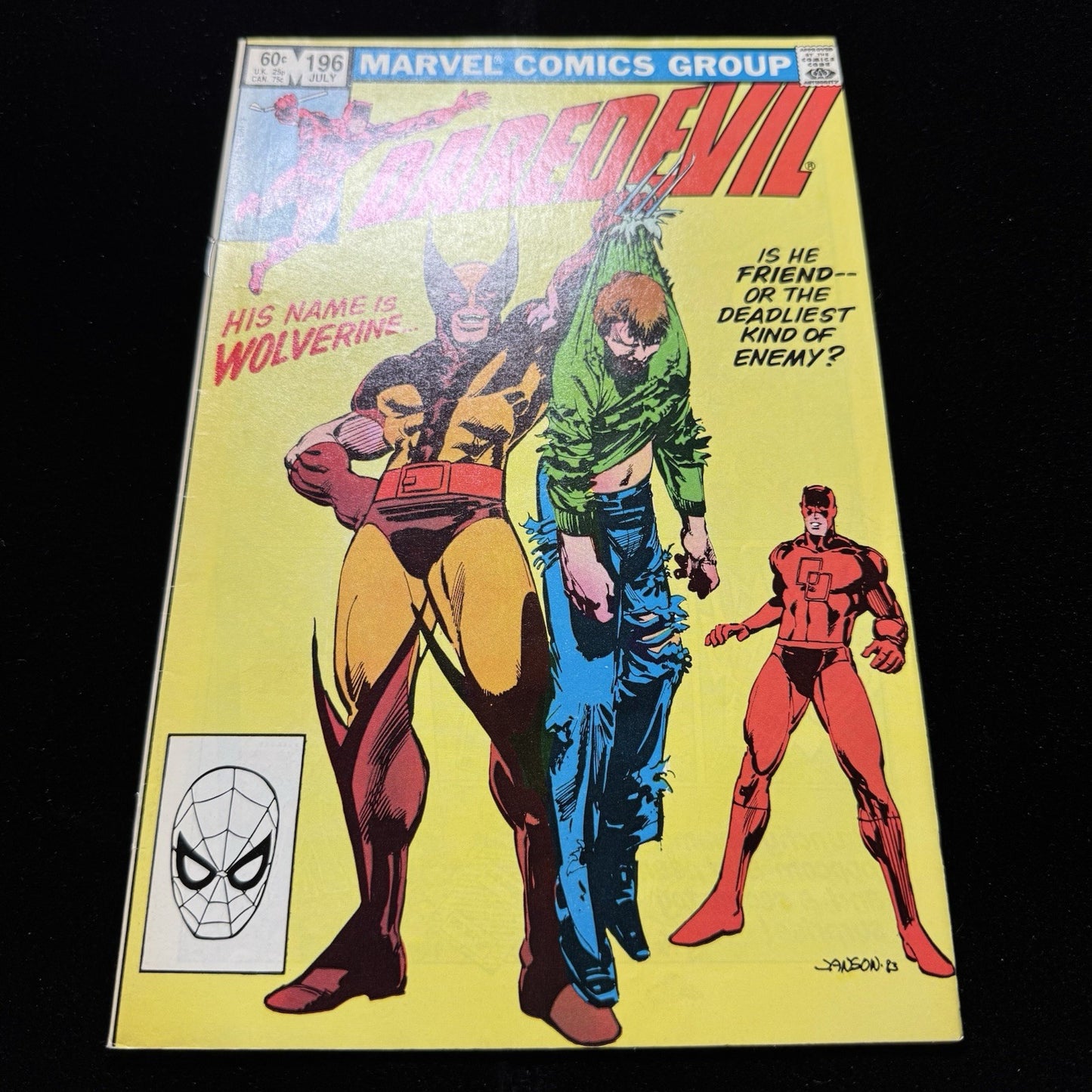 Daredevil 196 - 1st Meeting Of Daredevil And Wolverine - Bronze Age Marvel 1983