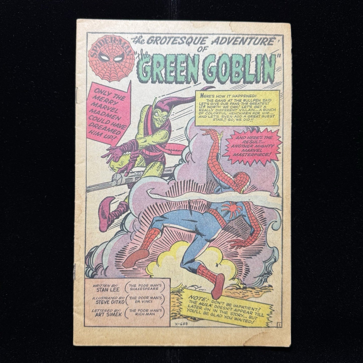 Amazing Spider-Man 14 - 1st App Of Green Goblin - Coverless - Silver Age 1964