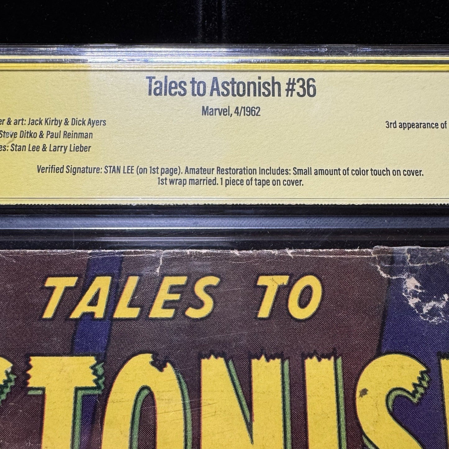 Tales To Astonish 36 - Signed By Stan Lee - CBCS Graded 2.5 - Silver Age 1962