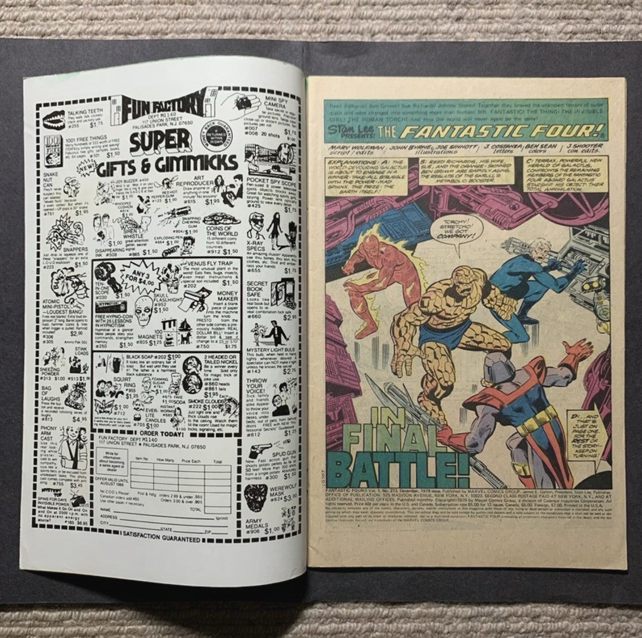 Fantastic Four 213/ Bronze Age marvel comics 1979