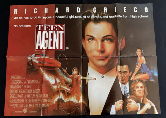 Teen Agent 1991 - Original UK Quad Movie Poster - Folded