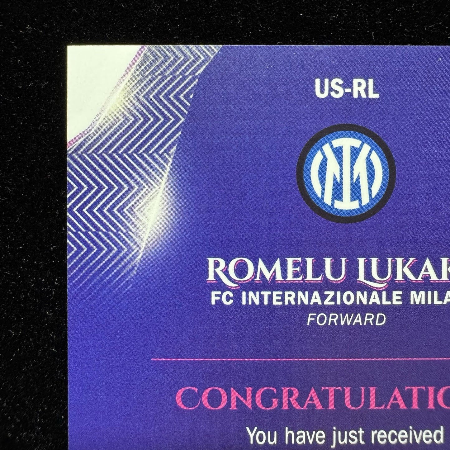 Romelu Lukaku Ultimate Stage Auto US-RL2022-23 Topps UEFA Inter Milan