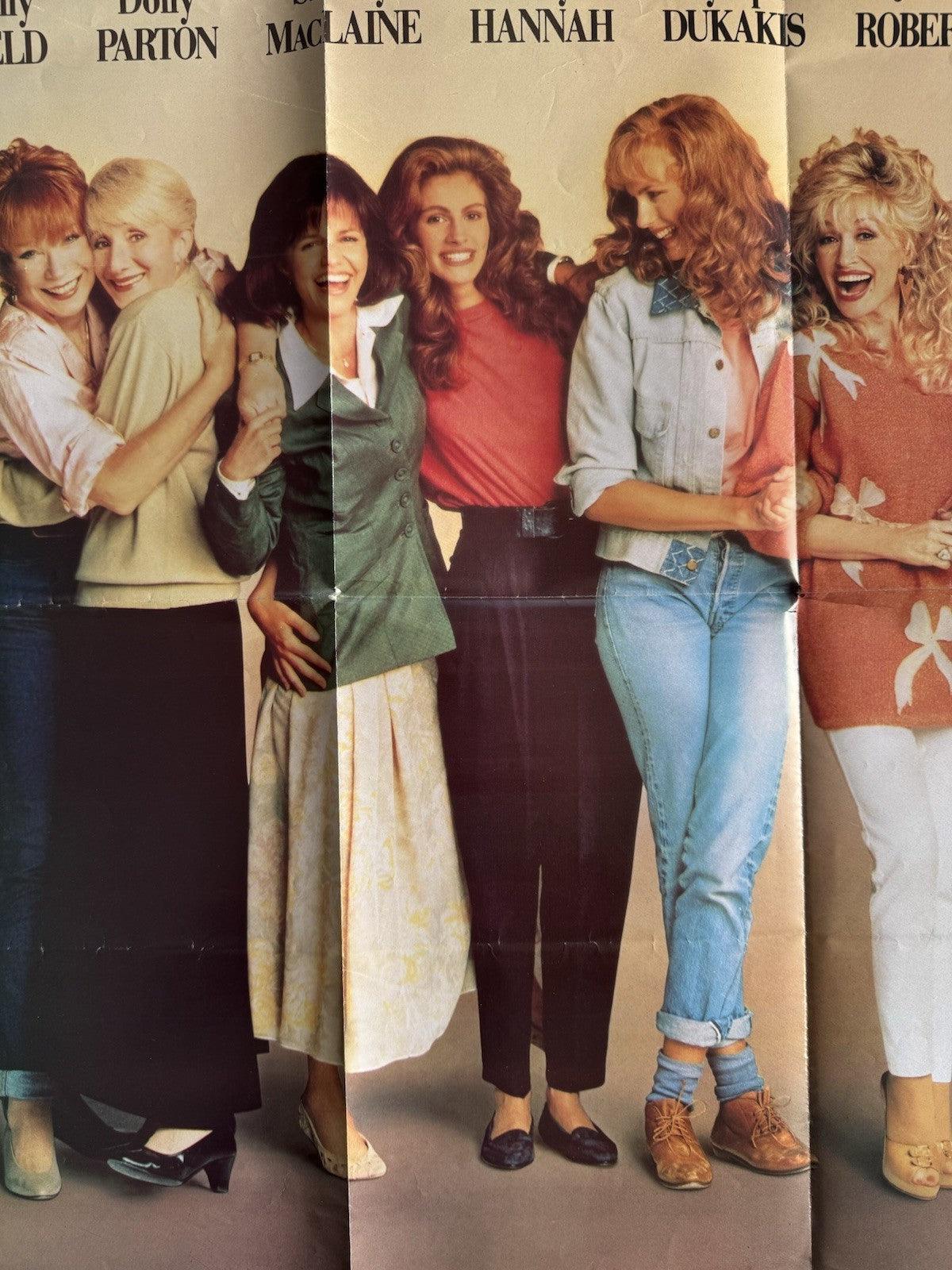 Steel Magnolias 1989 Original UK Quad Poster - Dolly Parton Sally Field - Folded