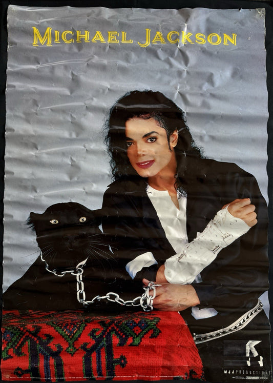 Michael Jackson Original Black Panther Poster 1991 MJJ Productions Vintage