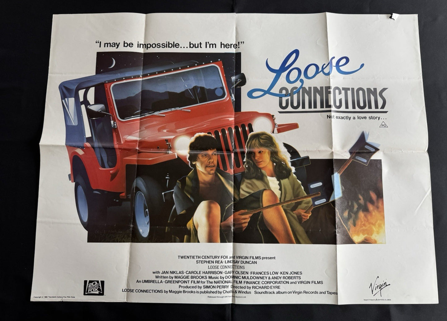 Loose Connections 1984 - Original UK Quad Movie Poster - Richard Eyre - Folded