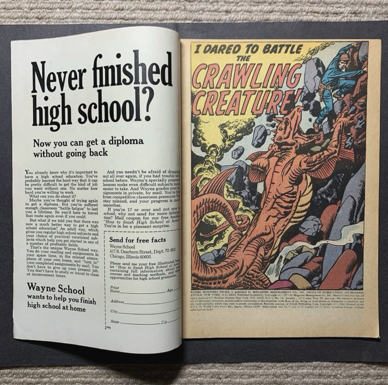 Where Monsters Dwell 13 - Bronze Age Marvel Comics 1971