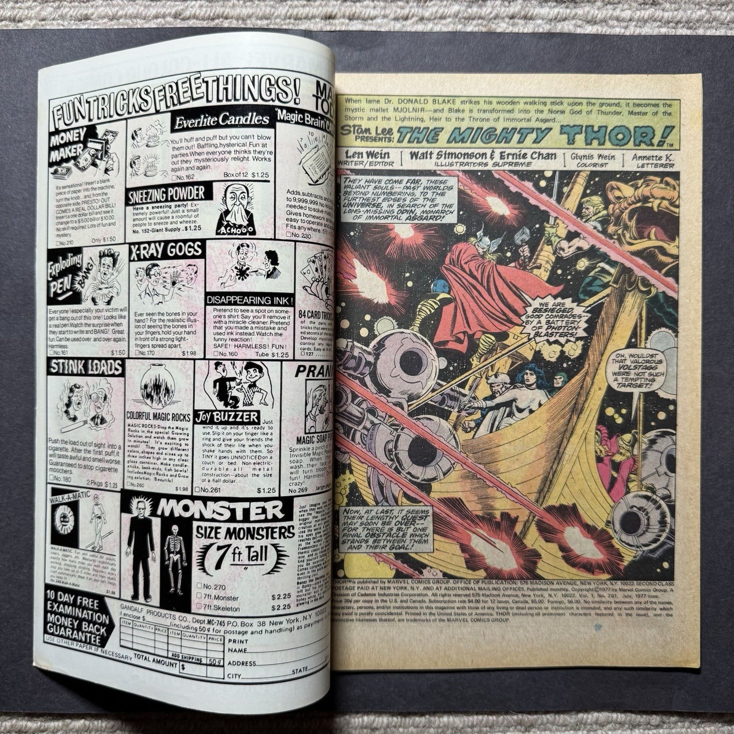 Thor 261 - Bronze Age Marvel Comics 1977