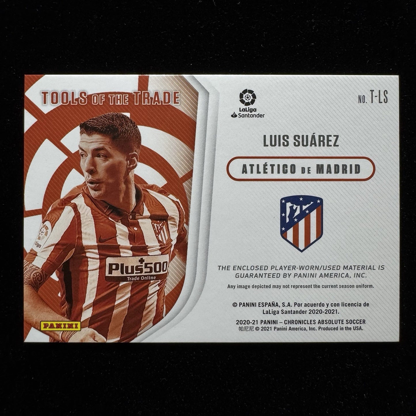 Luis Suarez Tools of the Trade Dual Patch /500Absolute 2020-21 Atletico Madrid