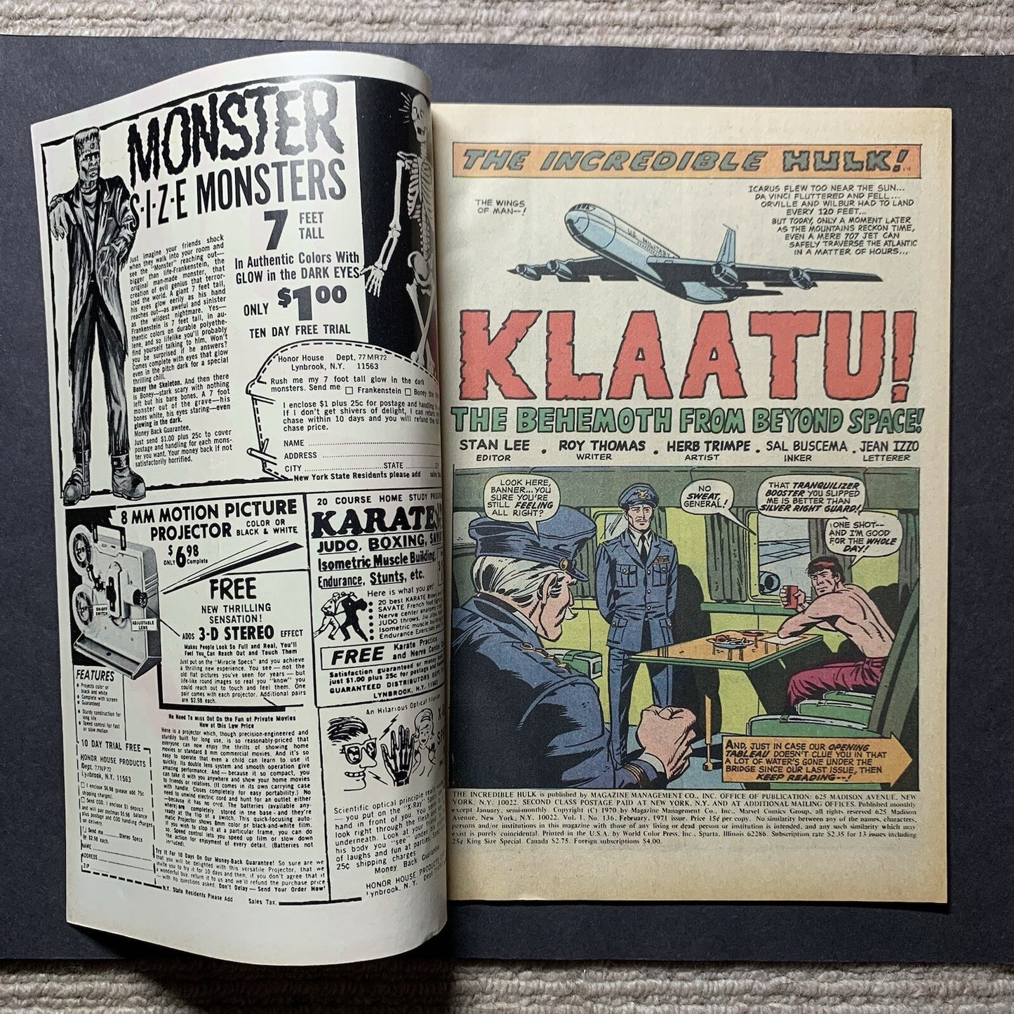 Incredible Hulk 136/ Bronze Age Marvel Comics 1971
