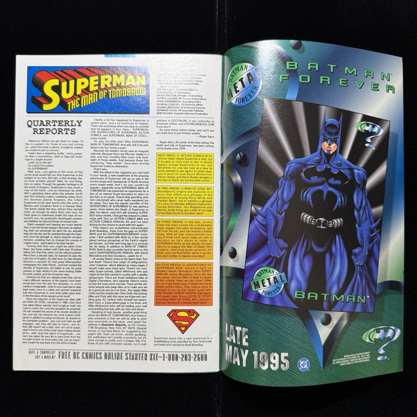 Superman: Man Of Tomorrow 1 - 1st Appearance Of Contessa - Modern Age Dc 1995