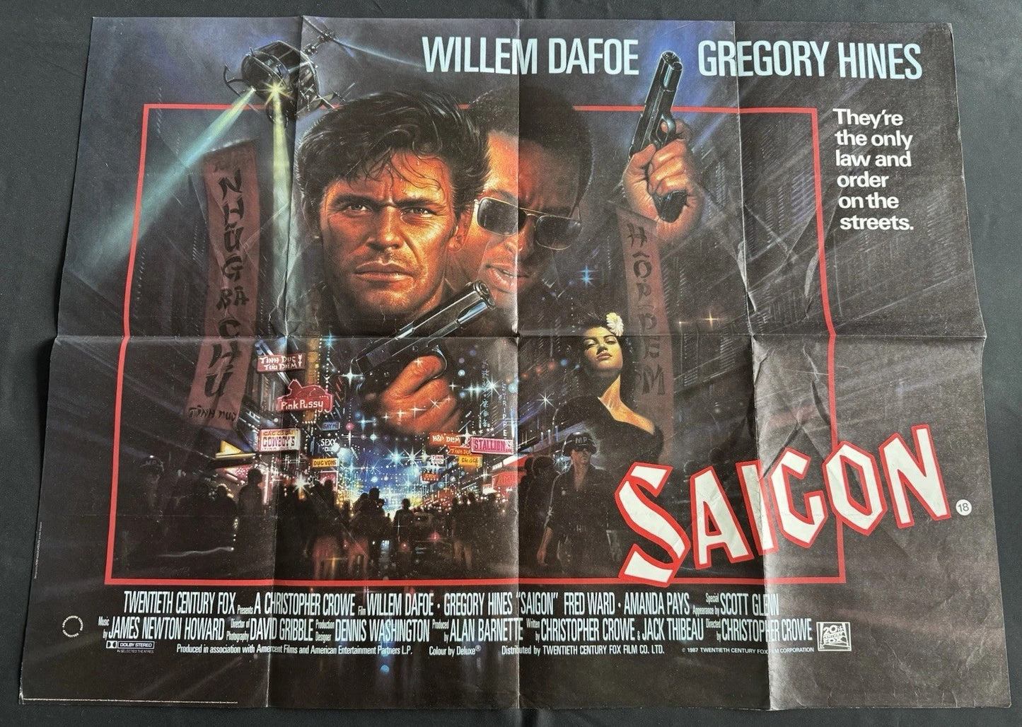 Saigon 1988 Original UK Quad Cinema Poster - Willem Dafoe Gregory Hines
