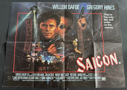 Saigon 1988 Original UK Quad Cinema Poster - Willem Dafoe Gregory Hines