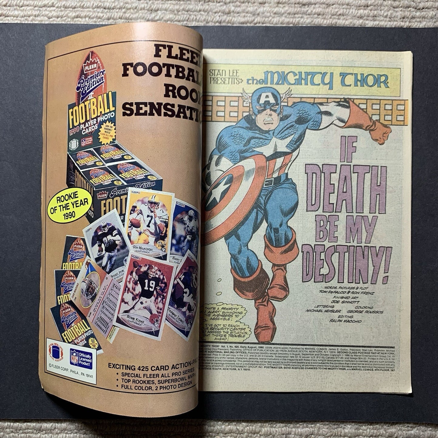 Thor 420/ Copper Age Marvel Comics 1990