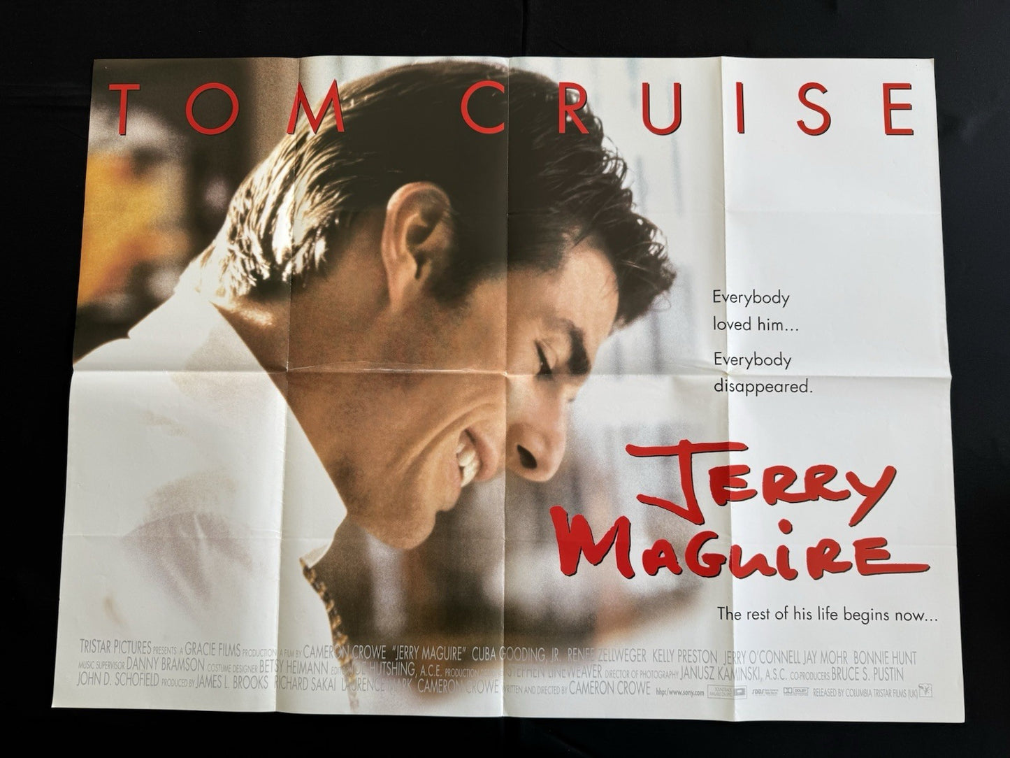 Jerry Maguire 1996 Original UK Quad Cinema Poster - Tom Cruise - Double Sided