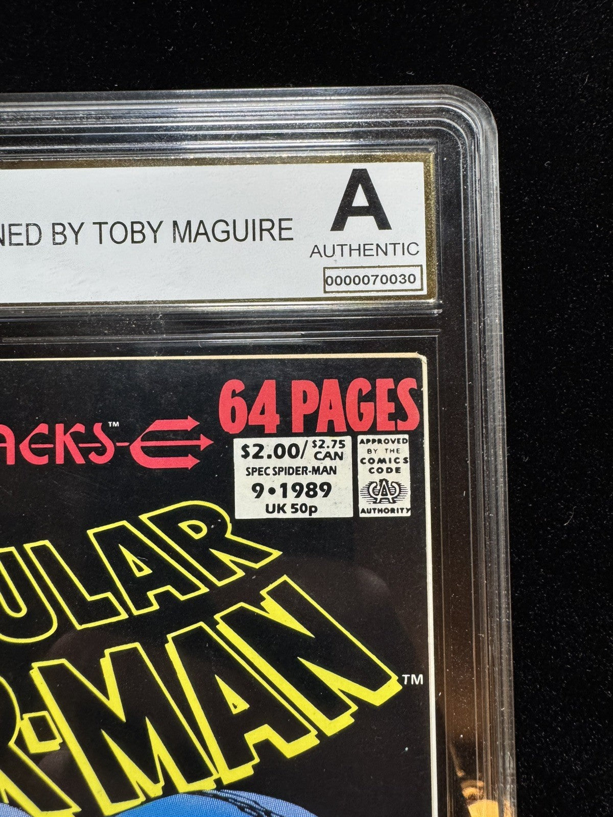Spectacular Spider-Man Annual 9/ Signed By Tobey Maguire/ Graded And Certified