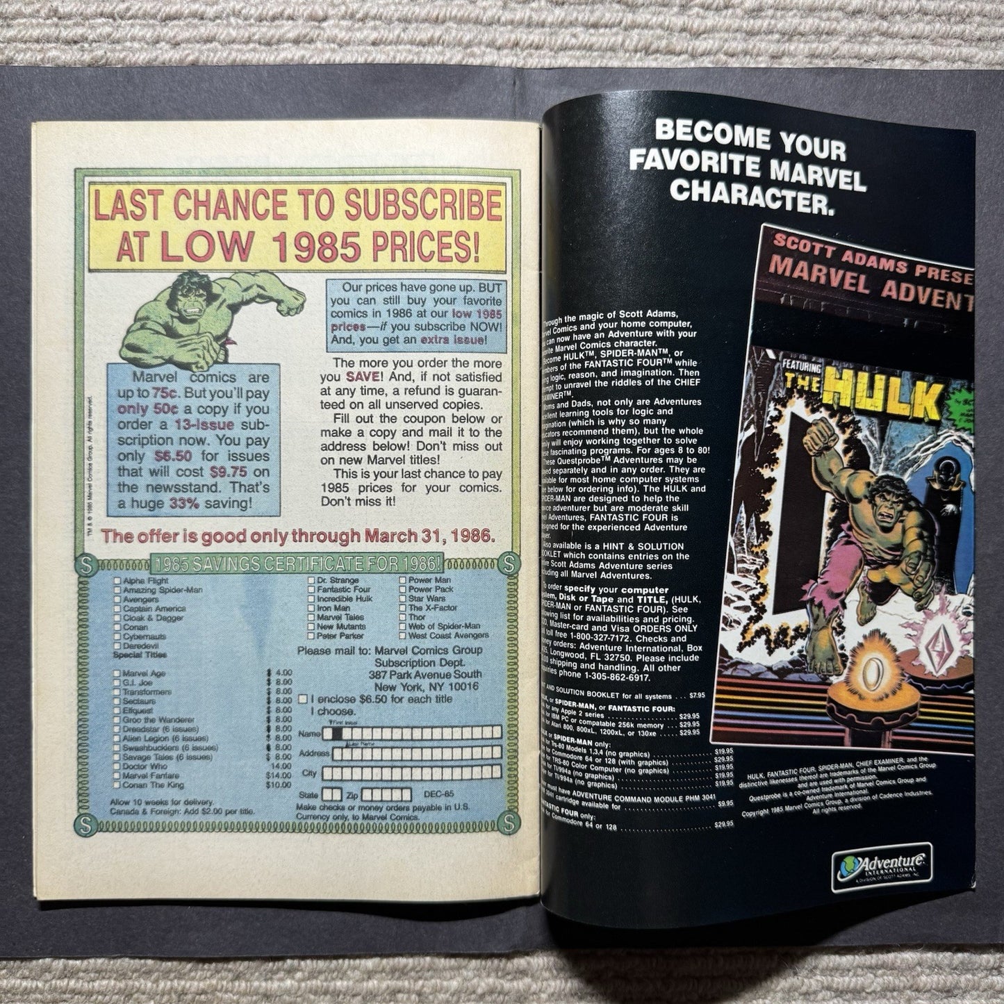 Incredible Hulk 318/ Copper Age Marvel Comics 1986