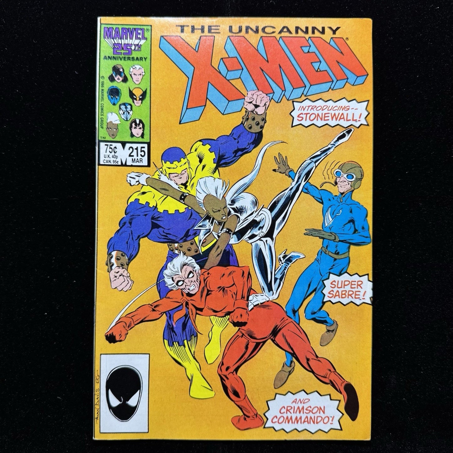 Uncanny X-Men 215 - 1st Appearance Of Stonewall - Copper Age Marvel Comics 1987