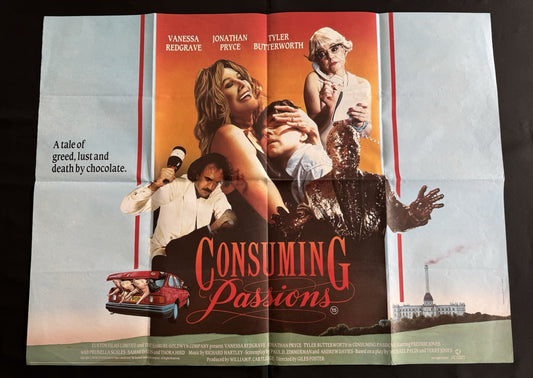 Consuming Passions 1988 Original UK Quad Movie Poster - Jonathan Pryce - Folded