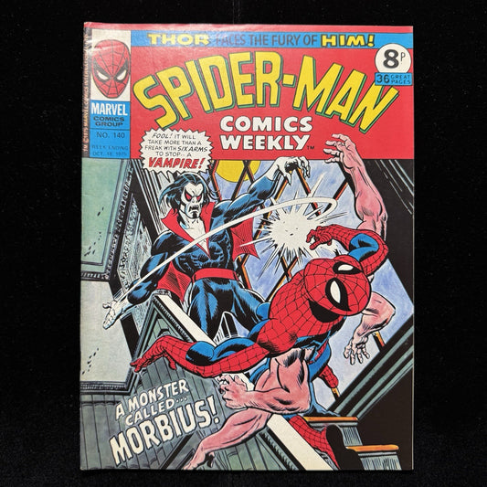 Spider-Man Comics Weekly 140 - Bronze Age Marvel Uk Comics 1975
