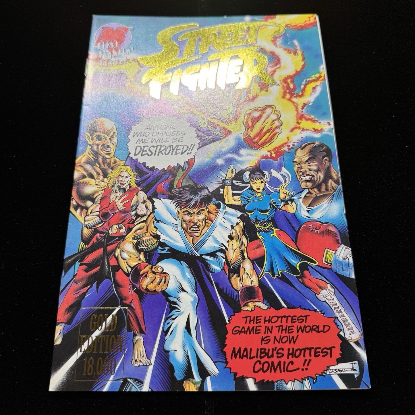 Street Fighter 1 - Ltd Gold Edition - Modern Age Malibu Comics 1993