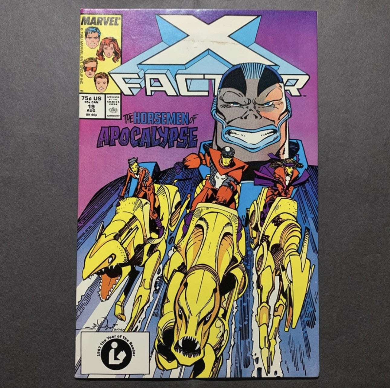 X-Factor 19 - 2nd Cover App Of Apocalypse - Copper Age Marvel Comics 1987