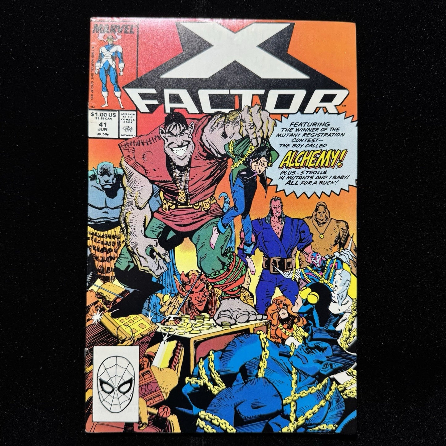 X-Factor 41 - 1st Appearance Of Alchemy - Copper Age Marvel Comics 1989