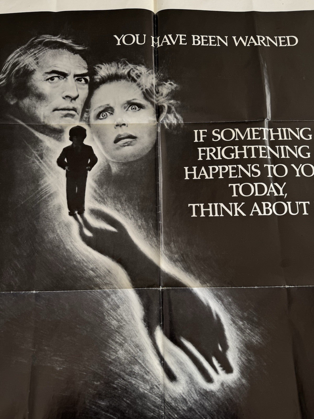 The Omen 1976 - Original Movie Poster US One Sheet - Gregory Peck Horror Folded