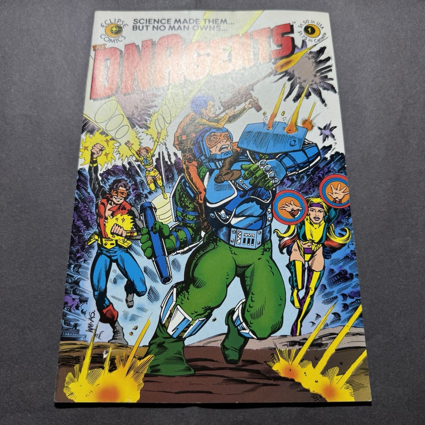 DNAgents 1 - 1st Appearance Of DNAgents - Bronze Age Eclipse Comics 1983