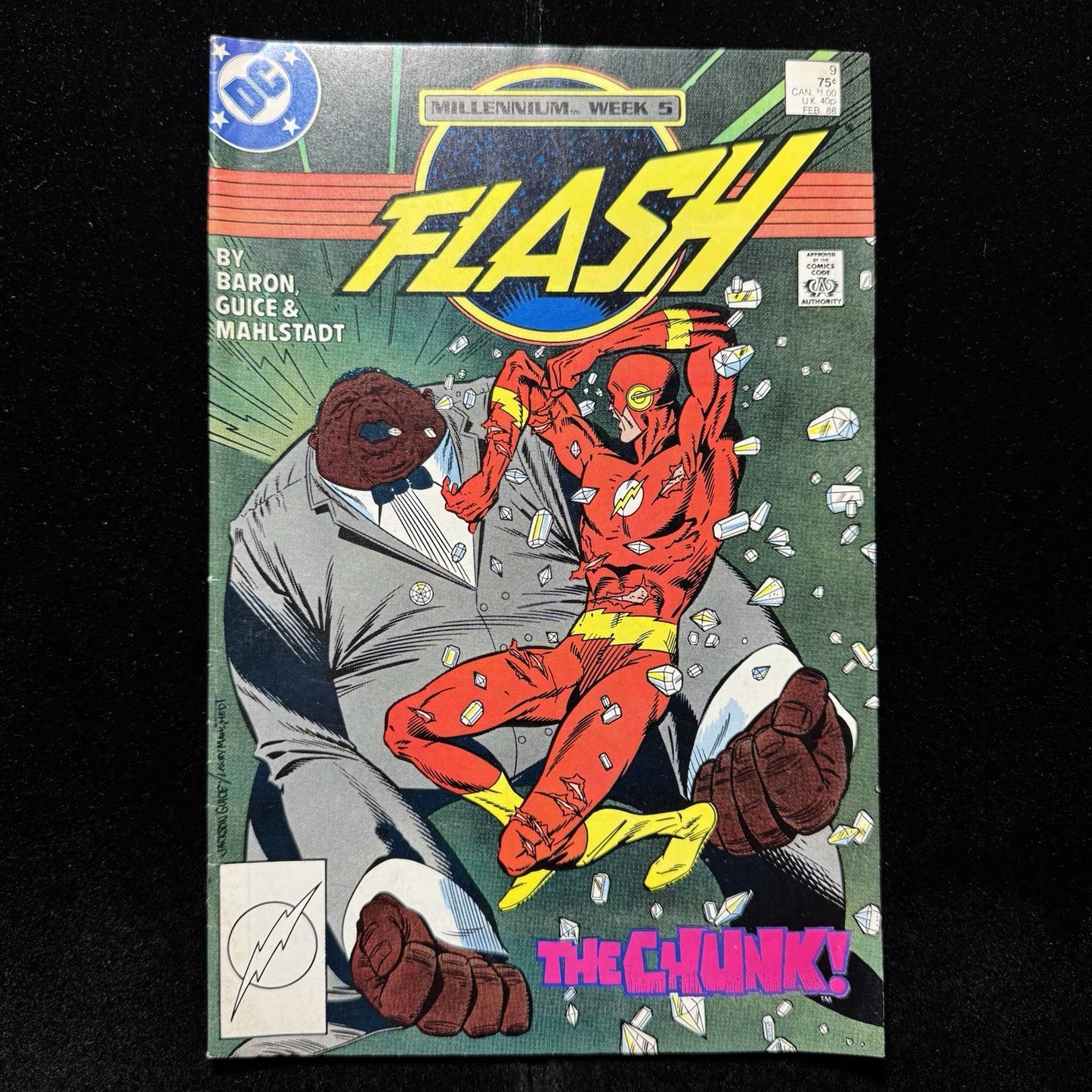 Flash 9 - 1st Appearance Of Chunk - Copper Age Dc Comics 1988