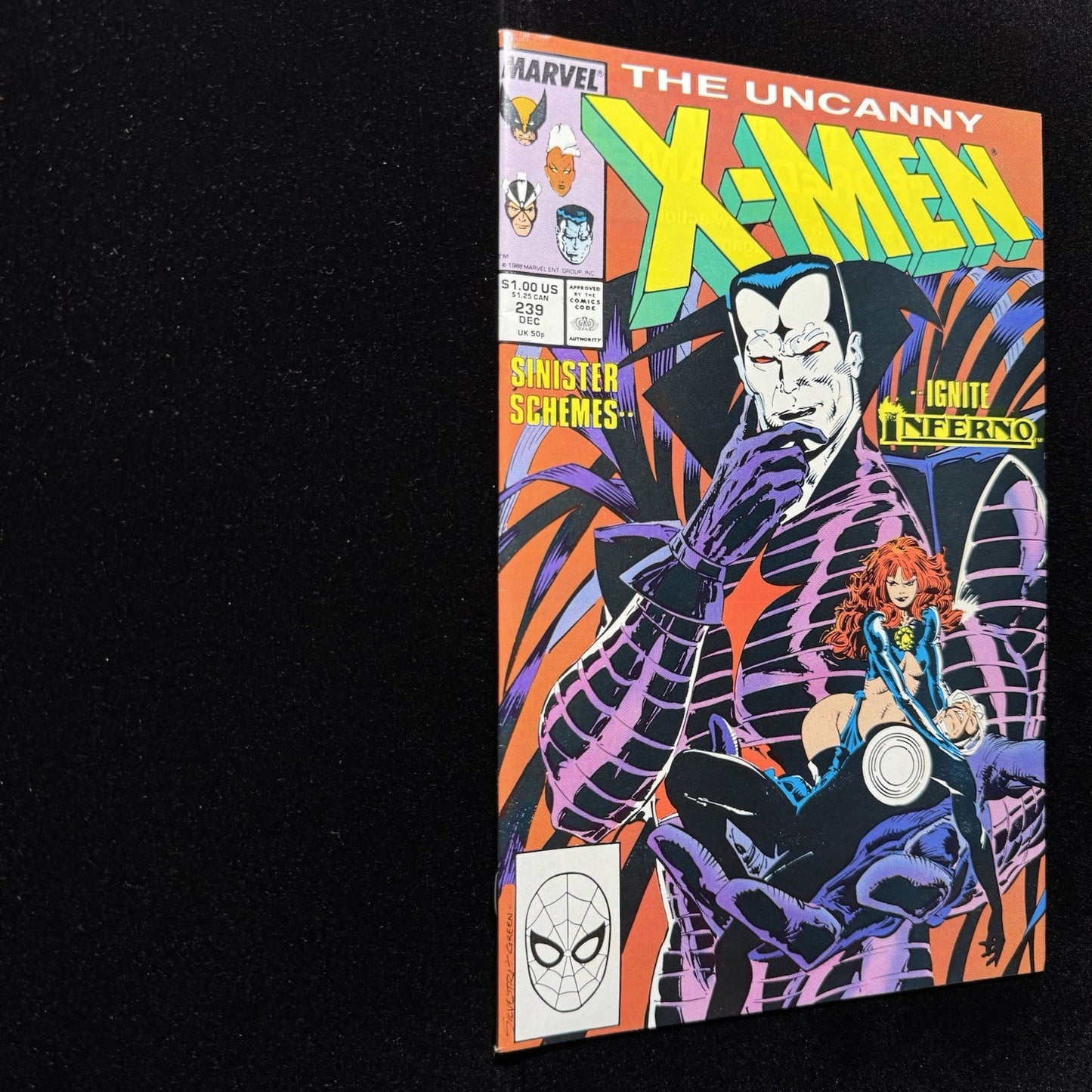 Uncanny X-Men 239 - 1st Cover + 2nd App Of  Mr Sinister - Copper Age Comics 1988