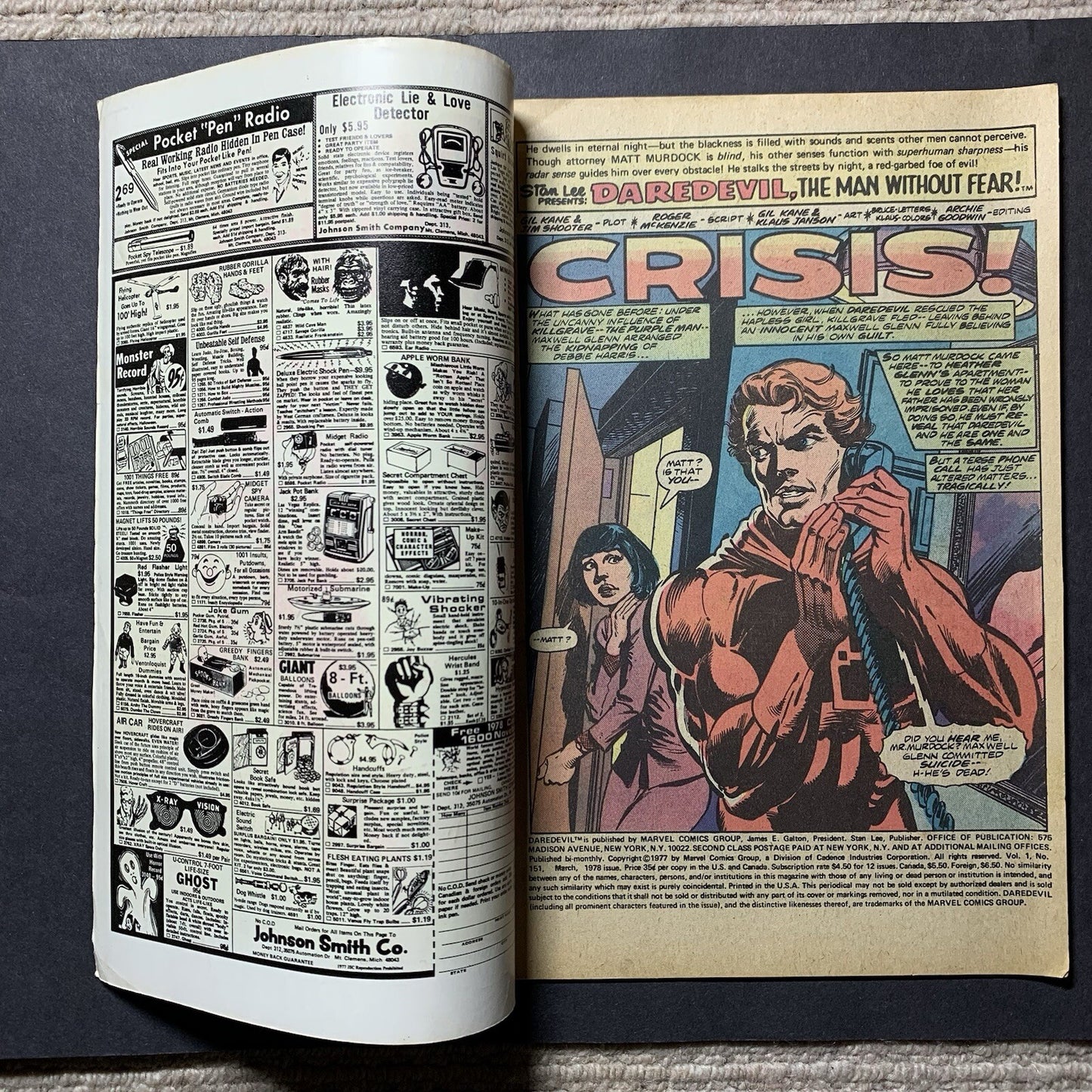 Daredevil 151/ Bronze Age Marvel Comics 1978