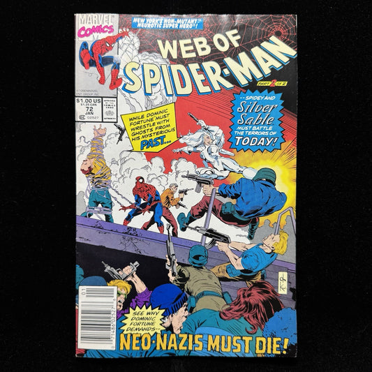 Web Of Spider-Man 72 - Newsstand - Copper Age Marvel Comics 1991