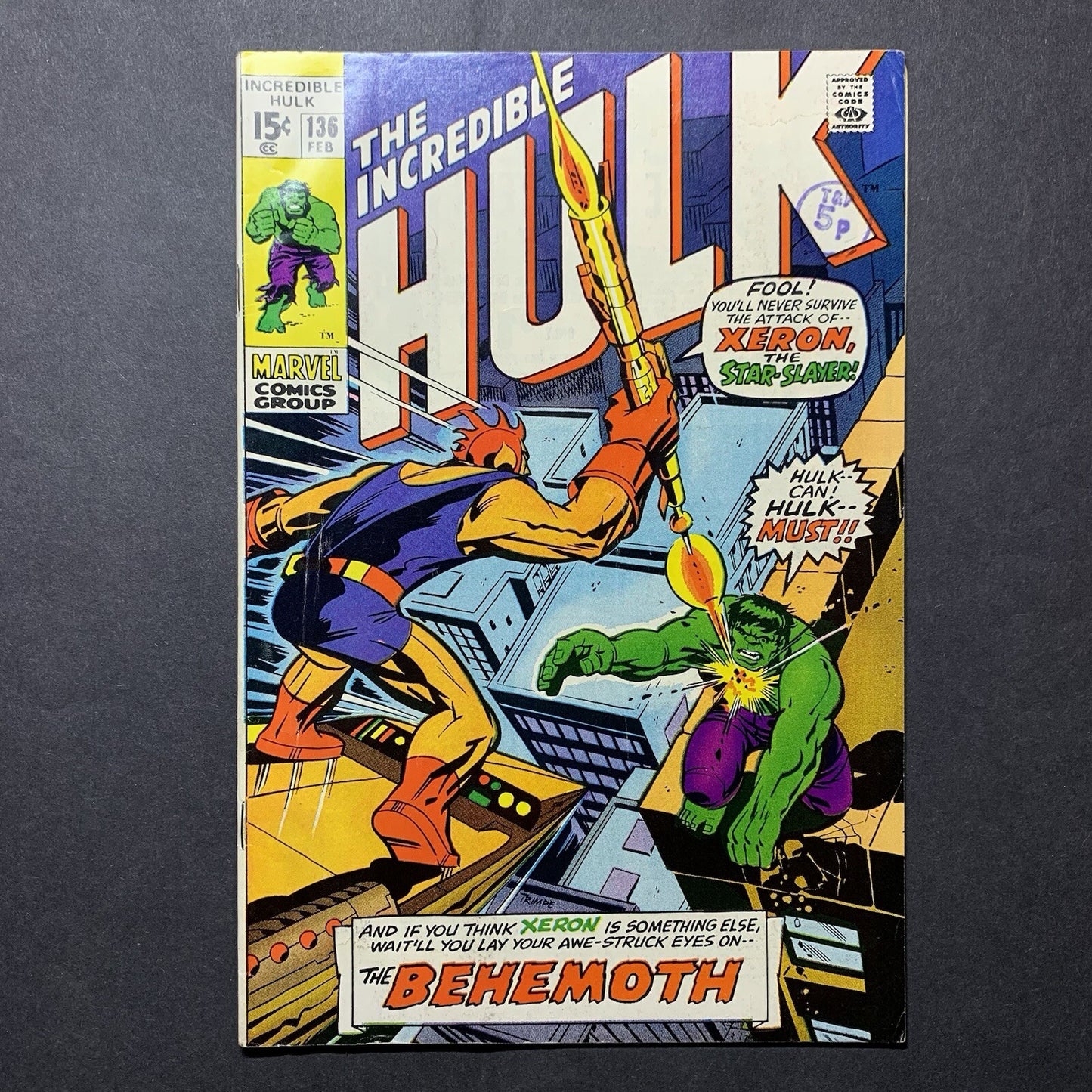 Incredible Hulk 136/ Bronze Age Marvel Comics 1971